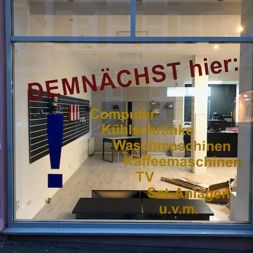5. Schaufensterbeschriftung und Glasdekor