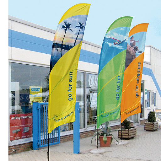 08. Hißfahnen, Wimpel, Banner, Beach-Flags, Spannbänder